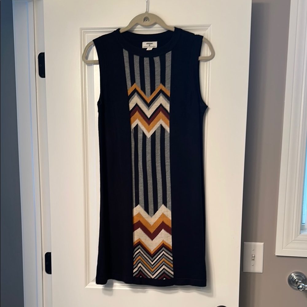 Chevron Pattern Sleeveless Dress